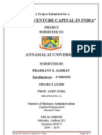 Project On "Study of Venture Capital in India"