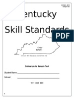 Culinary Arts Sample Test