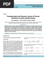 Fundamentals and Literature Review of Fourier Transform in Power Quality Issues