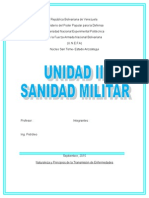 Informe de Din 8 Sanidad Militar