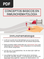 Conceptos Básicos en Inmunohematología