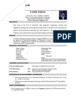 Tahir Iqbal CV