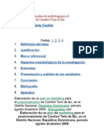 Elaboración de Un Plan de Marketing para El Posicionamiento de Comfort Twin de Bic