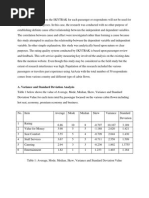 A. Variance and Standard Deviation Analysis