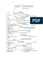 Mixed Tenses 2 Pages Key Included