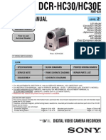 DCRHC30 - Sony Manual