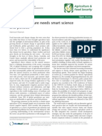 Global Agriculture Needs Smart Science and Policies: Editorial Open Access