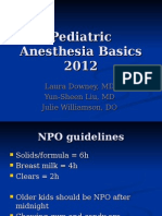 Pediatric Anesthesia Basics