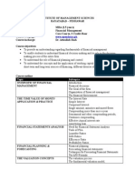 Financial Management Course Outline