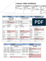 Class Schedule 2015