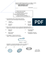 Ujian Prestasi 2 / 2015 Biologi Tingkatan 4