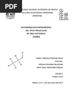 Determinación de Peso Molecular.