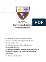 Monografia Ley de Salud Mental #26657/10 - Argentina