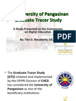 The University of Pangasinan Graduate Tracer Study