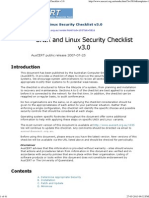 AusCERT - AusCERT UNIX and Linux Security Checklist v3