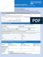 International Student Application Form: Postgraduate Research