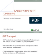 Norman Brandinger-HA With OpenSIPS