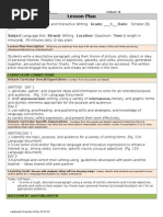 Inclass Lesson Plan - gr6 Language