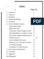 Study Based Project On Recession