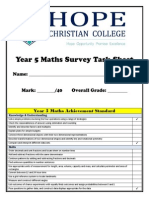 Year 5 Maths Survey Task