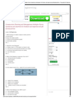 Construction Planning and Management Multiple Choice Questions and Answers For Freshers and Experienced PDF Download Free - Preparation For Engineering