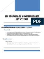 LEY ORGANICA de Municipalidades - Su