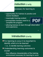 Conditions Necessary For Learning To Occur:: (1 of 2) (1 of 2)