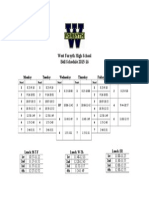 West Forsyth High School Bell Schedule 2015-16: Monday Tuesday Wednesday Thursday Friday Early Release