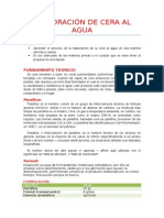 Elaboración de Cera Al Agua