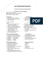 Sensory Integration Inventory Itemi