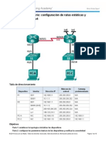 6.2.2.5 Lab - Configuring IPv4 Static and Default Routes