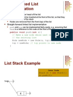 Stack: Linked List Implementation: Push and Pop at The Head of The List