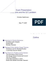 A Exam Presentation: Instantons and The U (1) Problem: Christian Spethmann