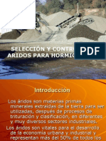 Seleccion y Control en ARIDOS para Hormigon