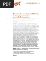 Resource Use and Resource Efficiency in Emerging Economies: Trends Over The Past 20 Years