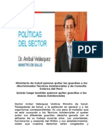 MINSA Debe de Respetar Guardia de Asistenciales de Consulta Externas y Servicios