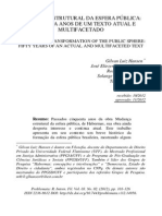 Mudança Estrutural Da Esfera Pública: Cinquenta Anos de Um Texto Atual e Multifacetado