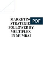 Marketing Strategies Followed by Multiplex