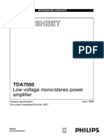 Data Sheet: Low Voltage Mono/stereo Power Amplifier