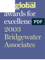 Global Investor - Awards For Excellence 2003 Bridgewater Associates