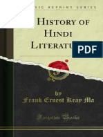 A History of Hindi Literature