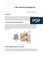 Spondylosis (Degenerative Disc Disease)