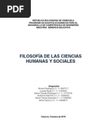 Filosofia de Las Ciencias Humanas y Sociales