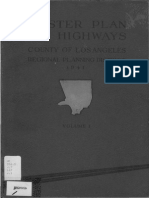 1941 Master Plan Highways County Los Angeles Regional Planning District