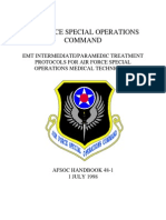 AFSOC Paramedic Protocols