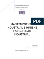 Mantenimiento e Higiene y Seguridad Industrial