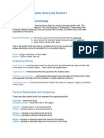 REHA2171 - Osteopathy Theory and Practice 1: Anatomical Planes