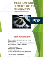 Inspection and Measurement of Tooth Thickness