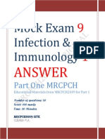 Answer of Infection and Immunology Mock Exam 9