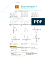 Quadratic Graphs Exercise